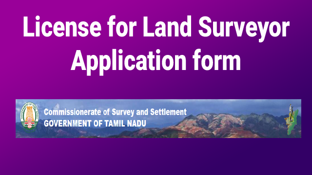 License for land Surveyor application form